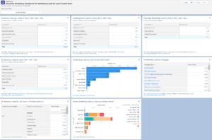 Salesforce dashboard focused on lead analysis